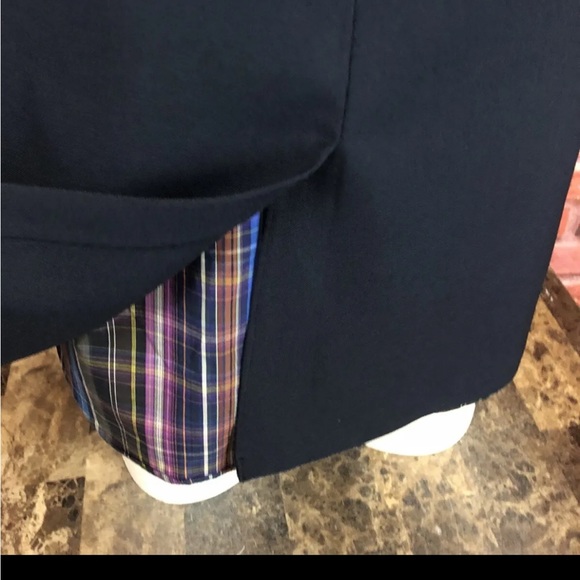 Men's Black Blazer with Emblem - Picture 6 of 10